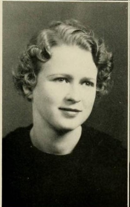 1930s vintage yearbook photo featuring a 1930s vintage hairstyle. 