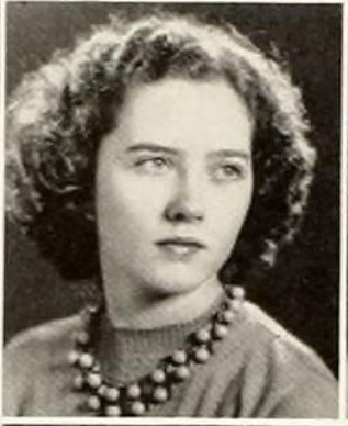 1940s Vintage Hairstyle as seen on a freshman student in a 1941 yearbook