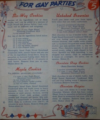 1950s Party Recipes-Desserts for your next 1950s party. Brownies & cookies