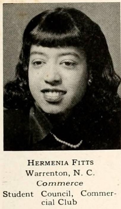 1940s Vintage Yearbook from 1949 of a young Black Woman as a senior in her college