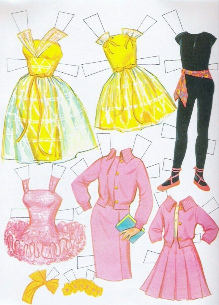 1964 BARBIE & SKIPPER PAPER DOLLS. 1960s fashions. 