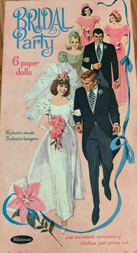 1960s Vintage Paper Dolls: Vintage 1960's Bridal Party Paper Doll