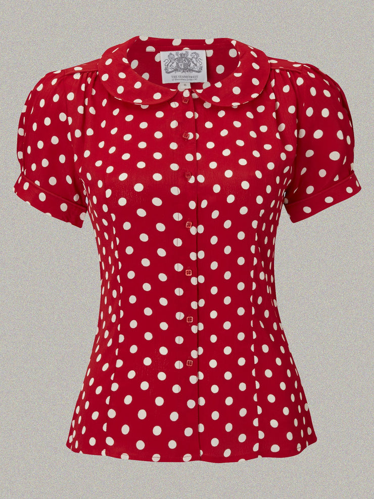 1940s Style Short Sleeve Blouse 1940s Style