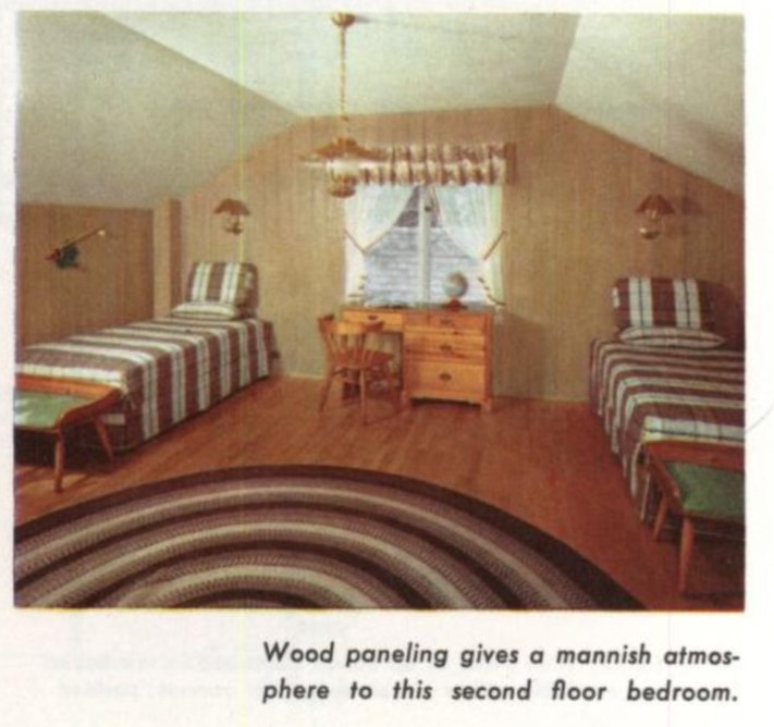 1950s wood panel walls bedroom 1950s interior design