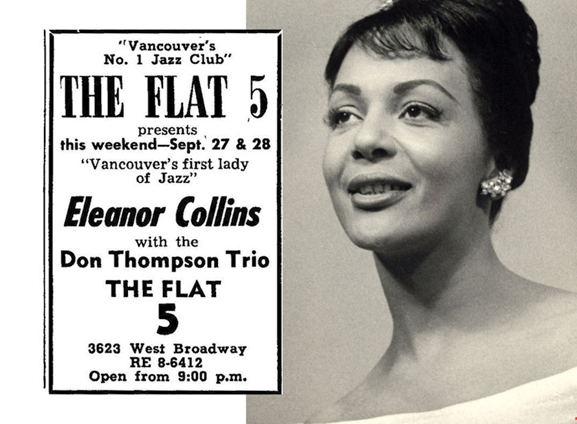 Eleanor Collins Canada's first lady of jazz promotional poster for a night club show.