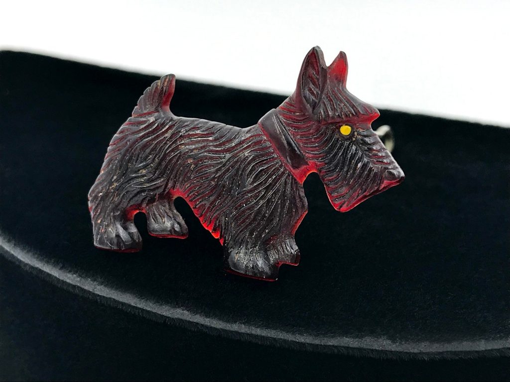 1950s Vintage Jewelry: Scottie Dog Barrette, TILCO, ca. 1950s