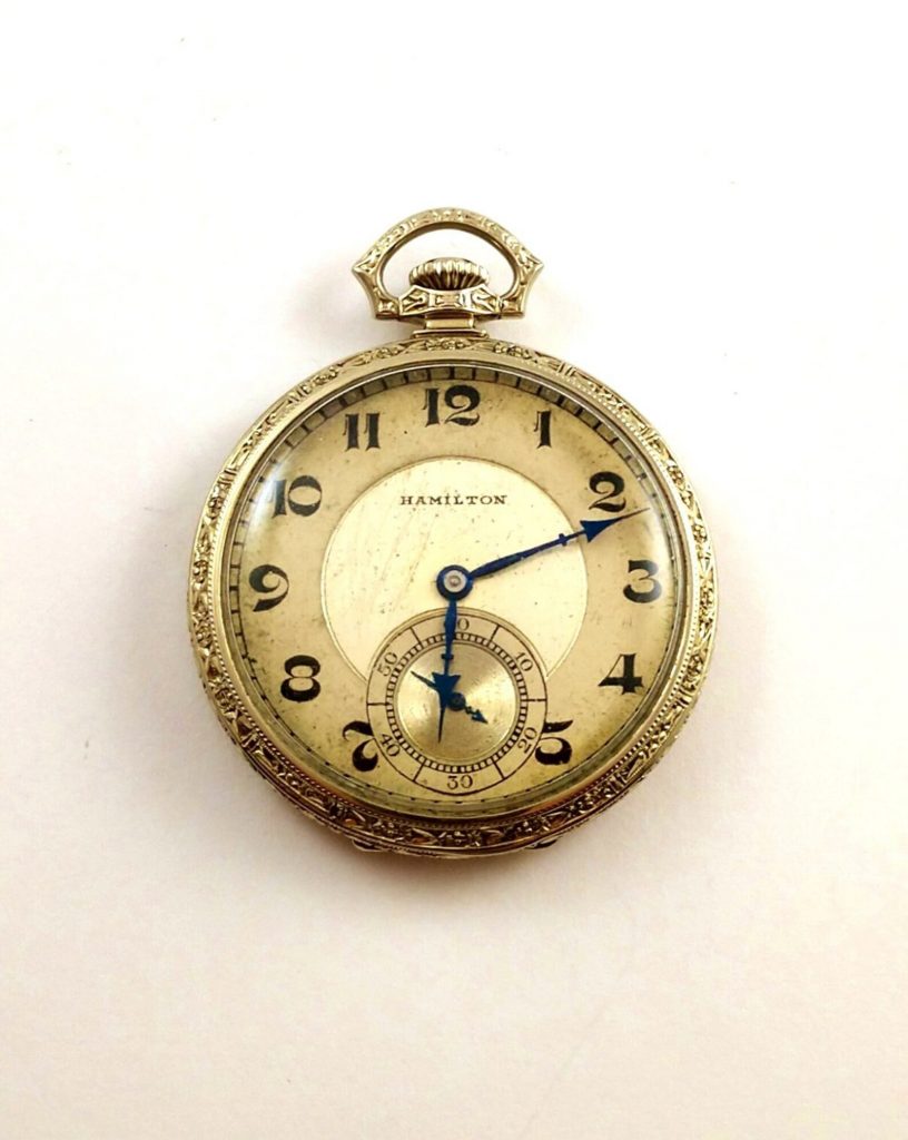 1920s Vintage Watch for Men. A Vintage Hamilton Railroad Pocket Watch.