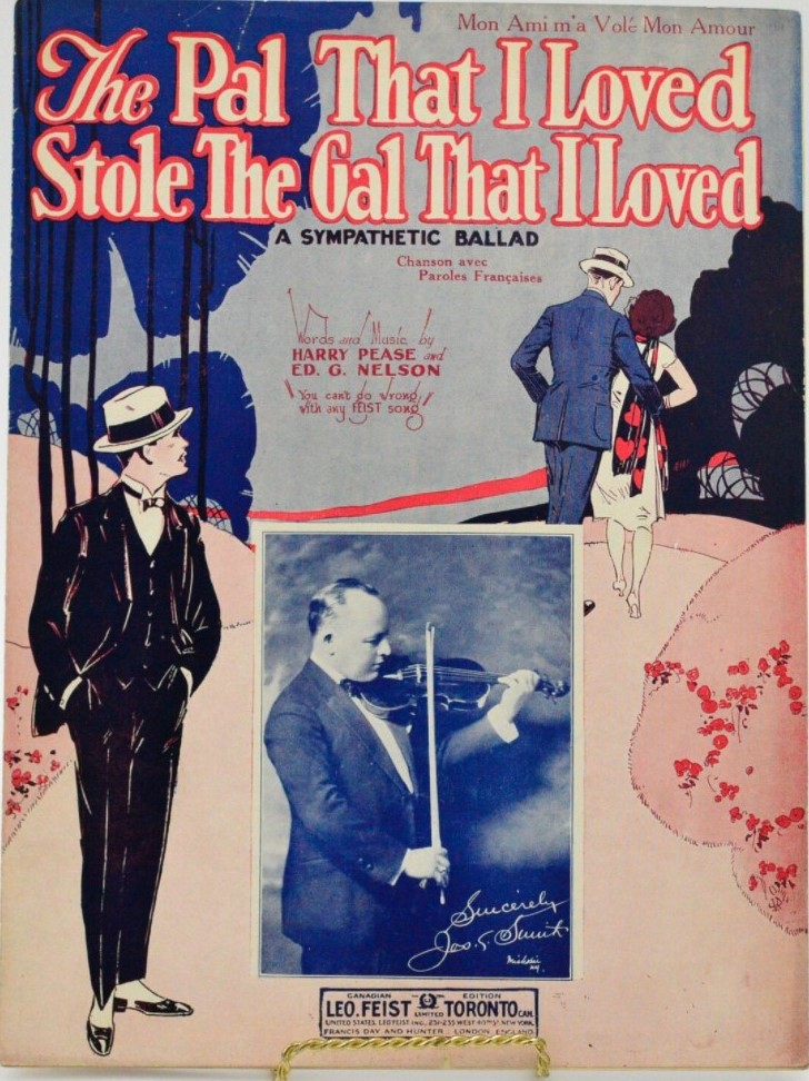 1920s Sheet Music / 1920s music: 1924 Sheet Music for "The Pal That I Loved Stole the Gal That I Loved" A Sympathetic Ballad.