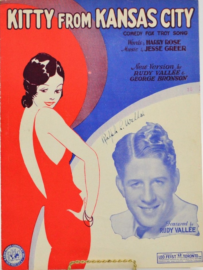 1920s Vintage Sheet Music / 1920s music: 1921 Sheet Music for "Kitty from Kansas City" Comedy fox trot song