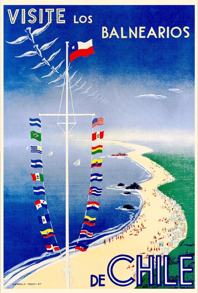 Vintage Travel Poster for Chile 