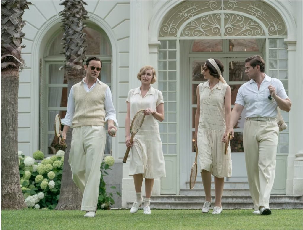 1920s Tennis fashions for men and women from 1928 as seen in the Downton Abbey A New Era movie.