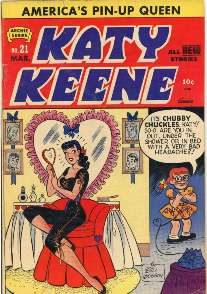 1950s vintage comic book-Katy Keene # 21 featuring 1950s Rockabilly / Pinup style fashions on the cover. 