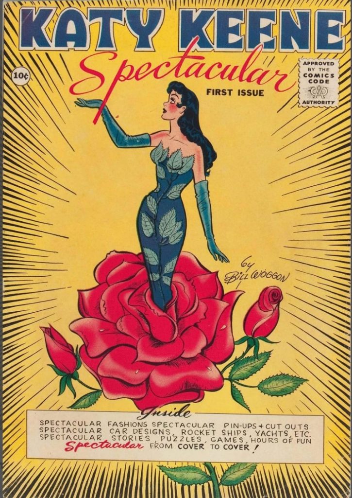 1950s vintage comic book of Katy Keene featuring paper dolls, pinups and comic strips. 