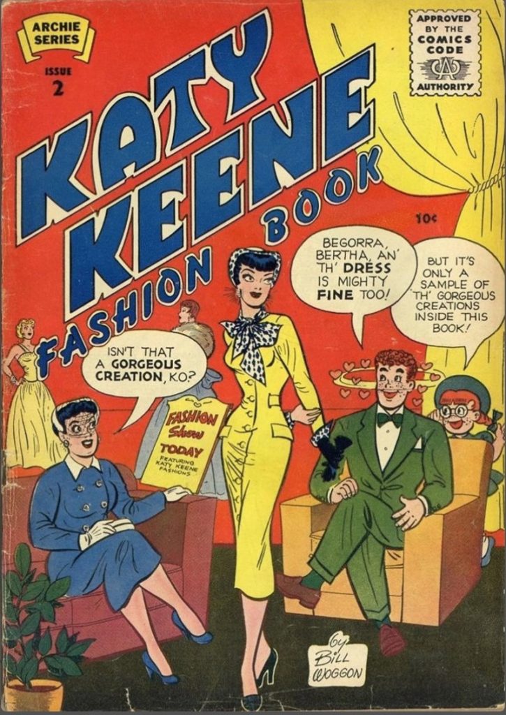 1950s Vintage Katy Keene Comic Book With Paper Dolls featuring 1950s fashions on the cover. 