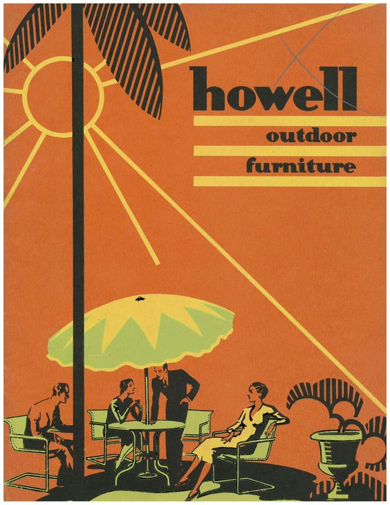 Howell Outdoor Furniture Catalog cover illustration, 1932