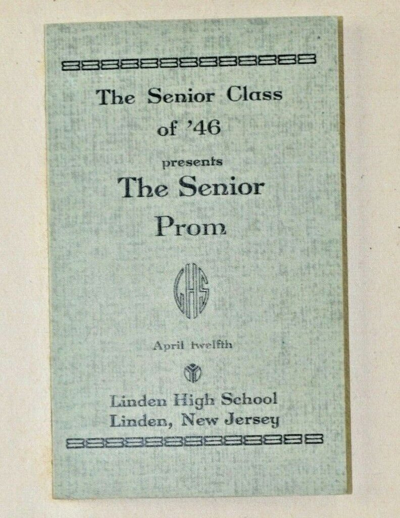 1940s Senior Prom Vintage Dance Card