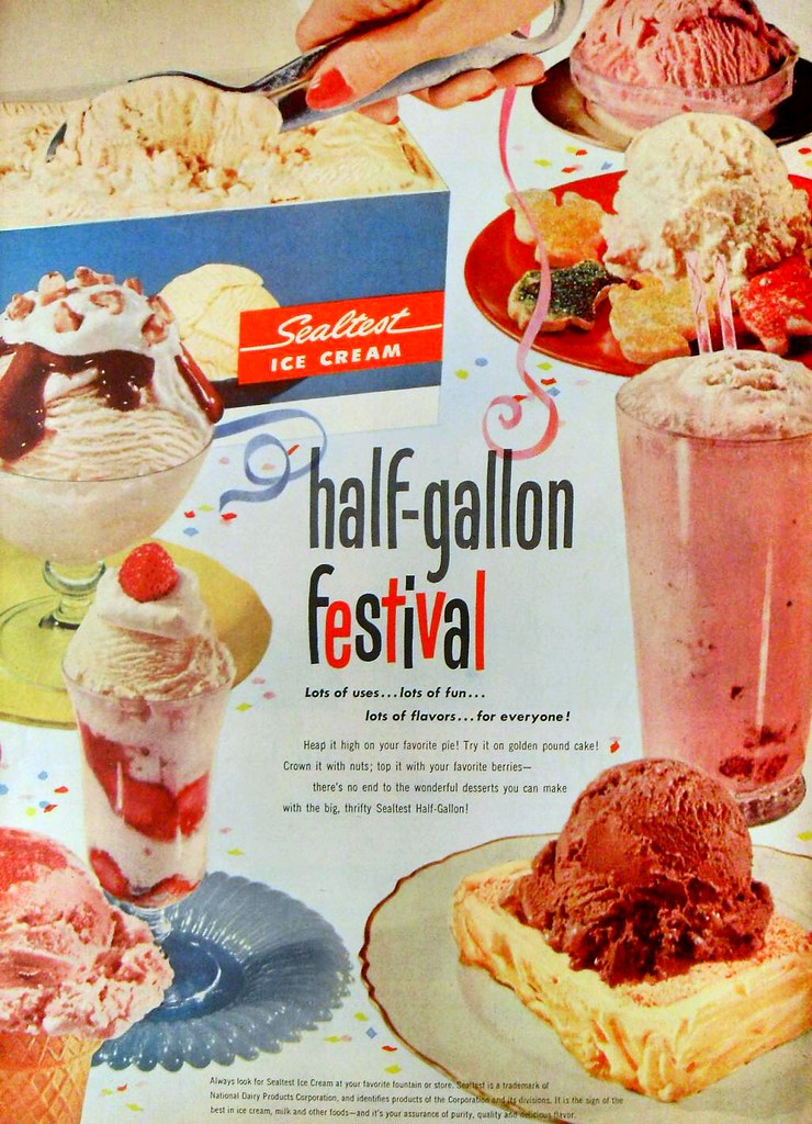 1950s Vintage Ad for Sealtest Ice Cream