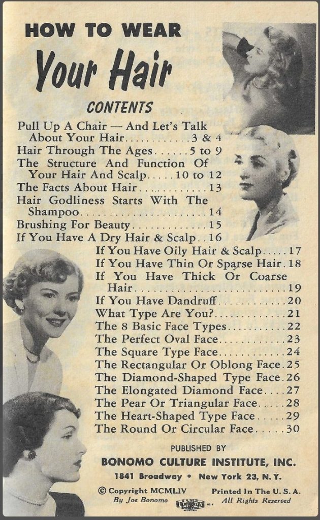 1950s Hairstyle Book: 1954 "How to Wear Your Hair -101 Better Hair Styles to increase your glamour & charm."