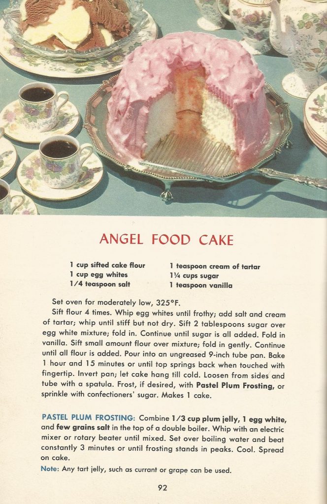 1950s vintage recipe for Angel Food Cake. Perfect for any 1950s Party / Retro Event! 