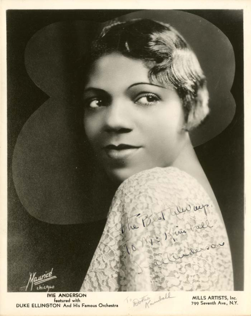 Vintage Publicity Photo of Black Jazz Singer-Ivie Anderson - “The Voice of Ellington"