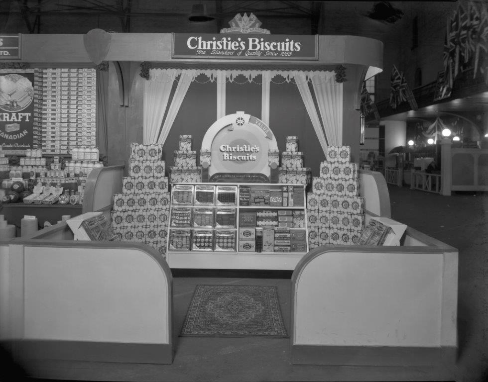 1930s vintage photo of the Christie's Biscuits Display @ The 1936 Toronto CNE