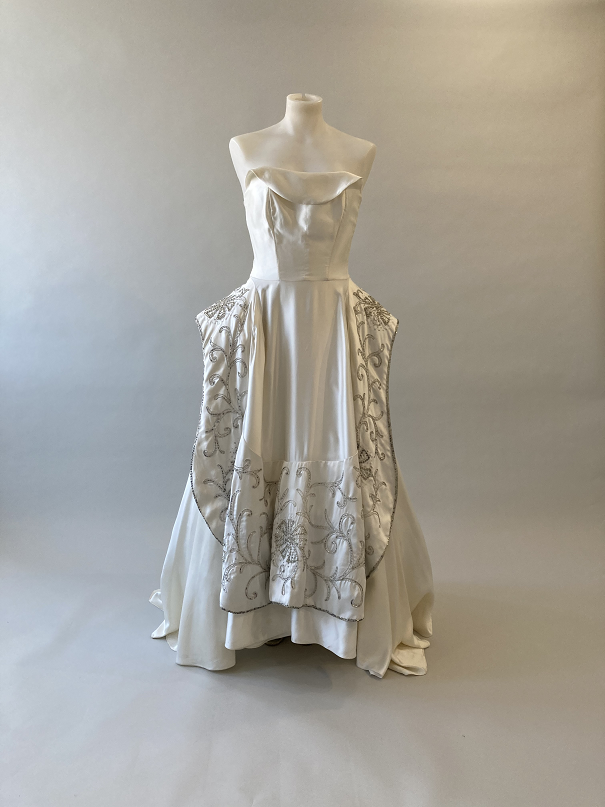 1950s Fashion / 1950s Wedding Dress. 1950s Ceil Chapman wedding dress. 