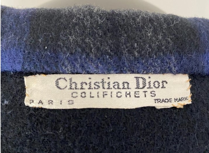 1950s Fashion: 1950s Christian Dior Label from the famous Colifichets Boutique in Paris. 