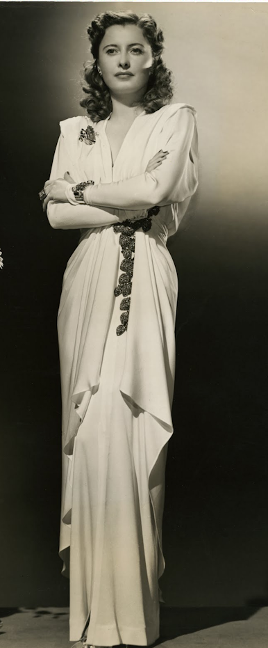 Barbara Stanwyck in an Edith Head Dress - 1940s fashion.