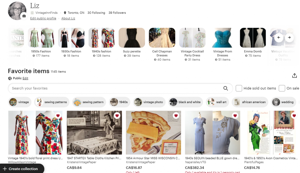 Shop For Vintage On Etsy – Curated Vintage Collections By The Vintage Inn Blog. 1930s Fashions, 1940s fashion, 1950s fashions and more!