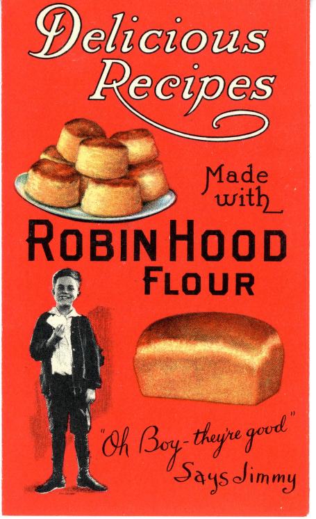 1912 vintage baking book from Robin Hood Flour featuring various Baking recipes