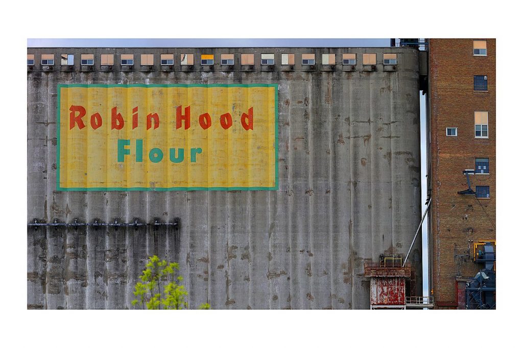 Former Robin Hood silos and mill in Port Colborne Ontario.