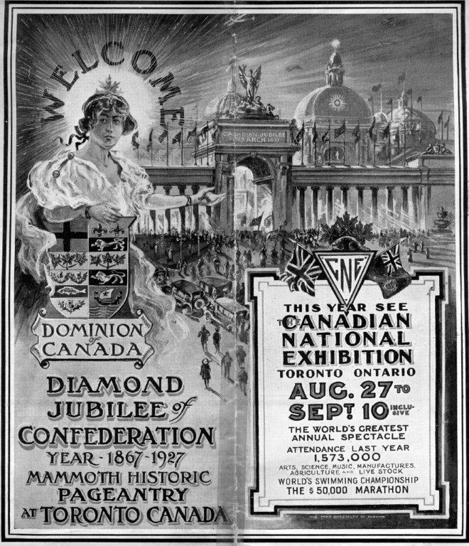 1927 CNE Pamphlet Cover for the Diamond Jubilee of Confederation