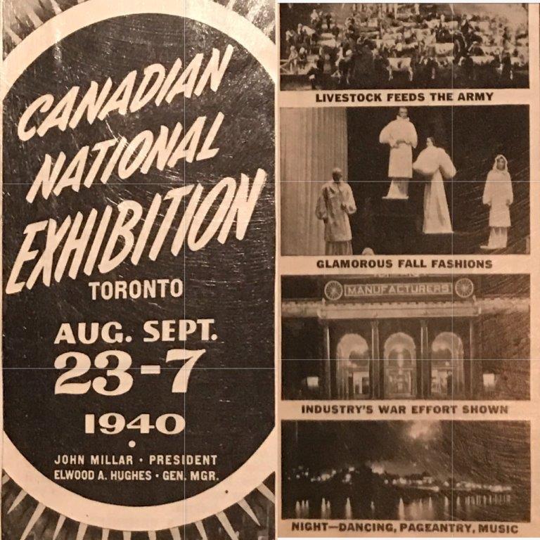 1940s vintage ad: CNE Ad in Chatelaine Magazine, 1940