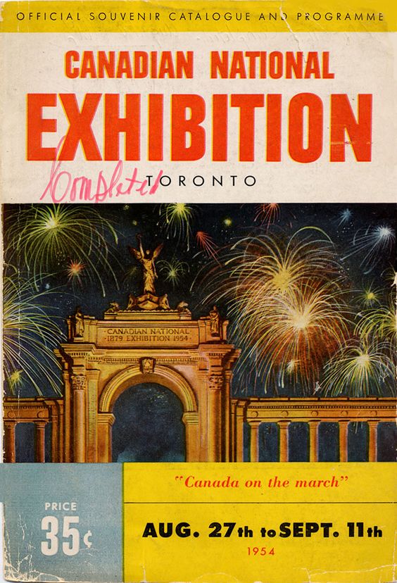 1954 Canadian National Exhibition Toronto Programme.