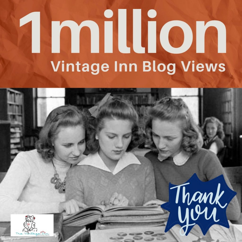 Vintage Inn Blog by Liz Gruening Hay celebrating fun vintage images, vintage advertising, vintage fashion and more from the 1920s-1960s. Celebrates 1 million blog views in October 2023