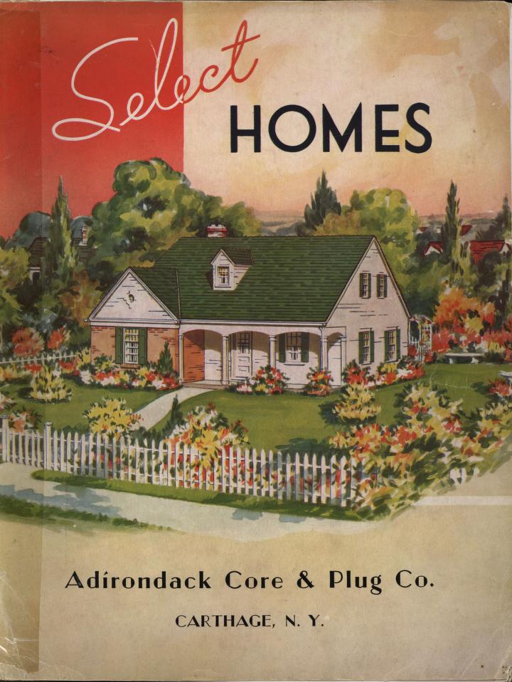 1930s vintage house plans from a 1939-Select Homes featuring a lovely 1930s house illustration on the cover. 