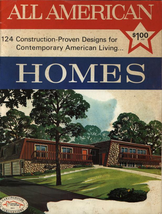 1960s House Plans from the Mid Century: 1963-"All American Homes". "Construction-Proven Designs for Contemporary American Living..."