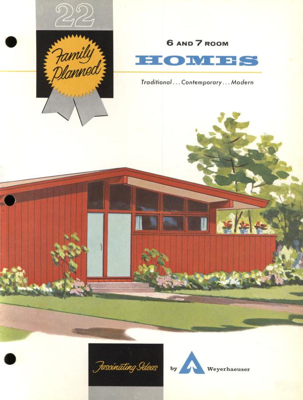 1960s house plans: 1960-"6 and 7 Room Homes. Traditional, Contemporary, Modern".