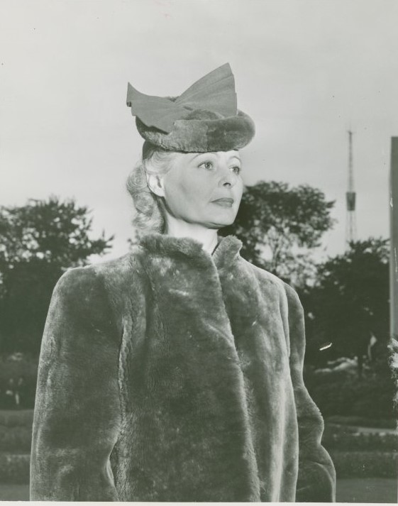 1940s Fashion: Women's Hat seen at the World of Fashion exhibit at the 1939 / 1940 New York City Worlds Fair. 