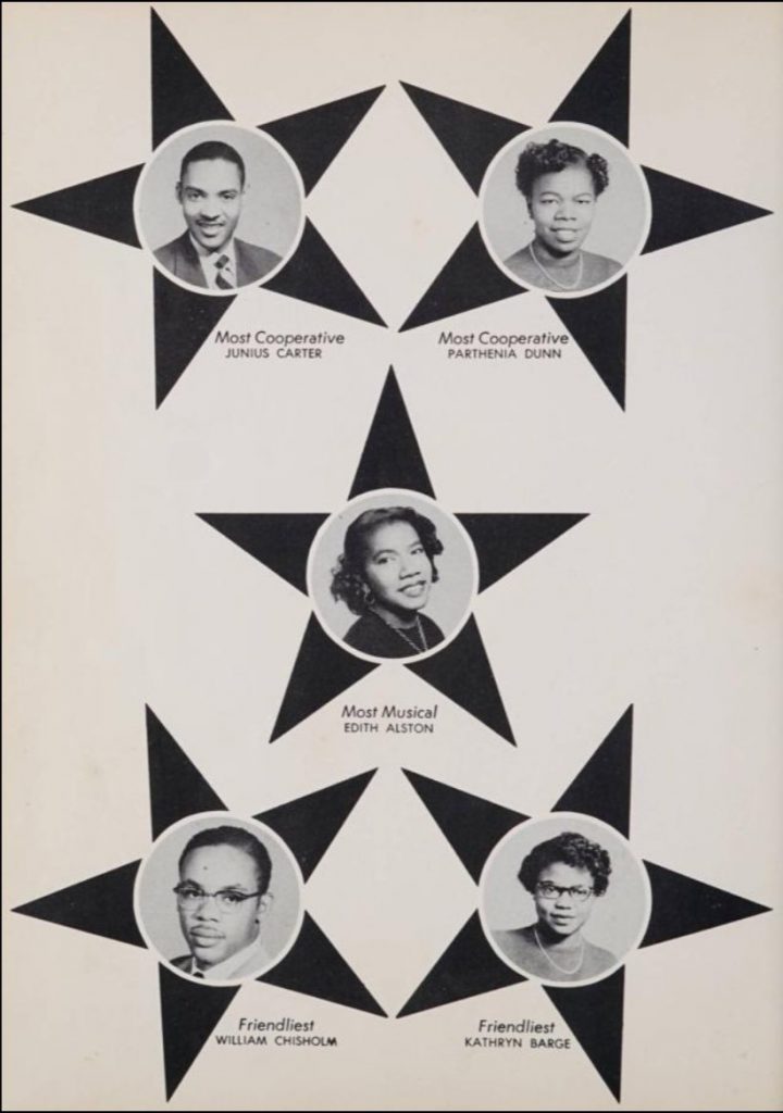 1950s Vintage Yearbook: Saint Augustine's University, 1953 'Falcon' Yearbook Superlatives featuring "Most Cooperative", "Most Musical" and "Friendliest" Black students. 