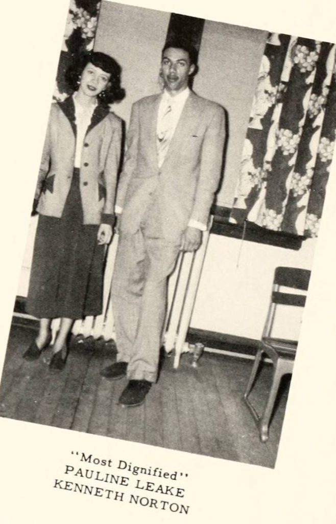 1950s vintage yearbook Superlative from Central Piedmont Community College, "The Buck [1950-1951]" Yearbook featuring "Most Dignified" Black Man and Black Women from a HBCU. Fantastic early 1950s fashions! 