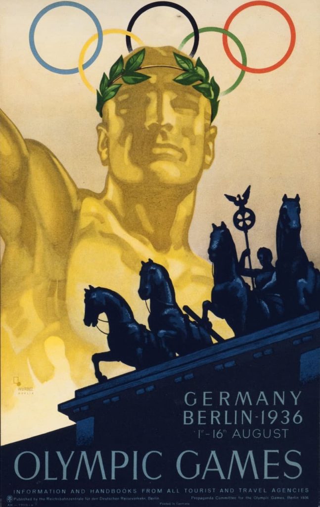 1930s Vintage Olympic Poster: 1936 Berlin Summer Olympics