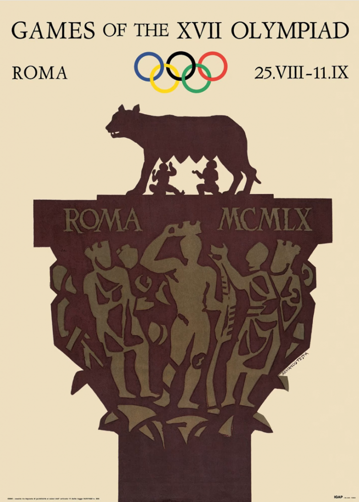 1960 Rome Summer Olympics Poster 