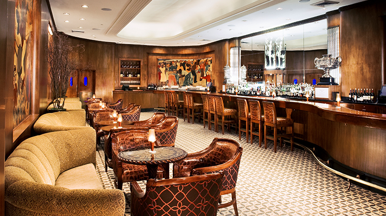 On August 1, 1938, the Main Bar (now named the Sazerac Bar) opened with its mahogany bar, walnut-paneled walls, and Paul Ninas murals at the Roosevelt Hotel in New Orleans.