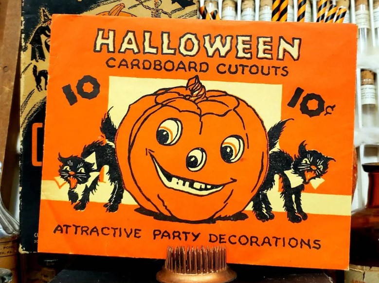 1950s Halloween Party Decorations - Vintage Halloween Art as seen in 1950s Halloween Cardboard Cutouts