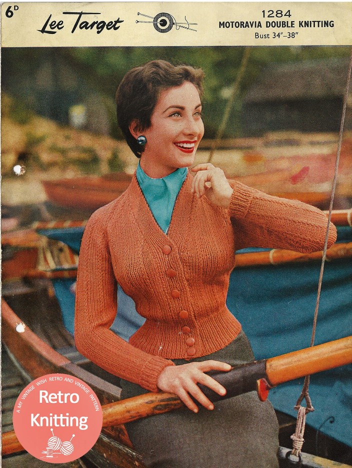 1950s Fashion / Fall Outfit Inspiration-1950s Raglan cardigan knitting pattern.