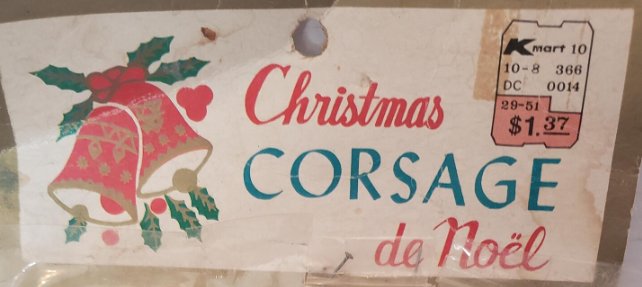 1950s Vintage Christmas: Christmas Corsage 1950s Packaging. 