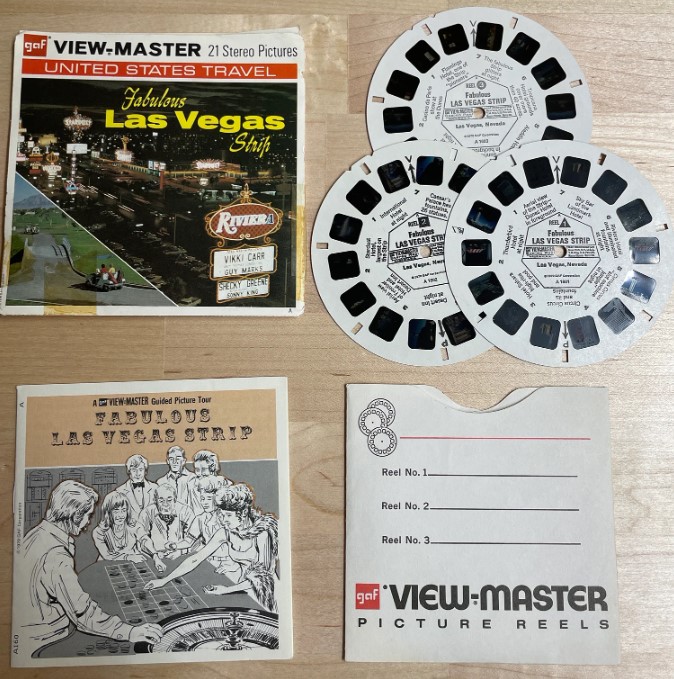 Vintage Las Vegas-1960s View-Master United States Travel featuring 21 Picture Reels of Fabulous Las Vegas Strip.