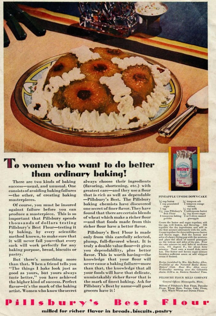 Pillsbury Pineapple Upside Down Cake- Vintage Baking / Retro Baking. 